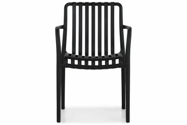 Vita Porto stapelstoel zwart incl. zitkussen voorkant, Vita, Tuincentrum Outlet