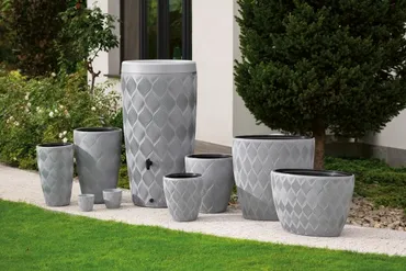 Vita Regenton Flow grijs 240L, incl. vulautomaat, kraan met Gardena koppeling en plantenbak - afbeelding 10