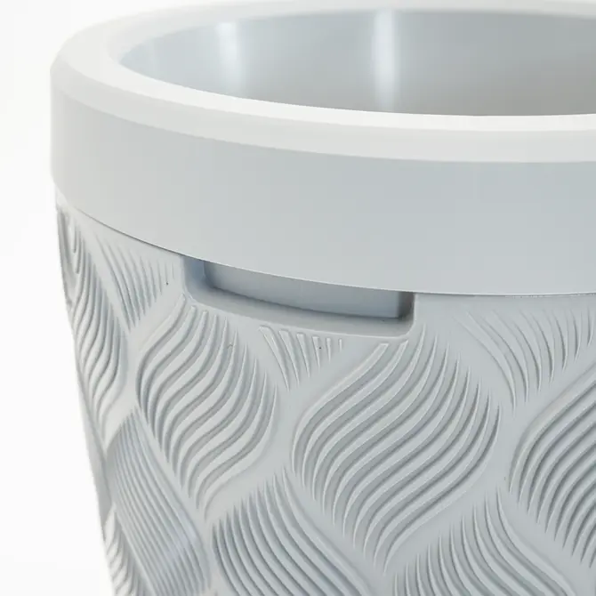 Vita Regenton Flow licht grijs 240L + Kraan met Gardena koppeling + plantenbak - afbeelding 5