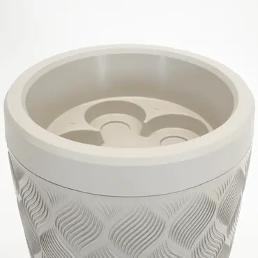 Vita Regenton Flow licht grijs 240L + Kraan met Gardena koppeling + plantenbak - afbeelding 7