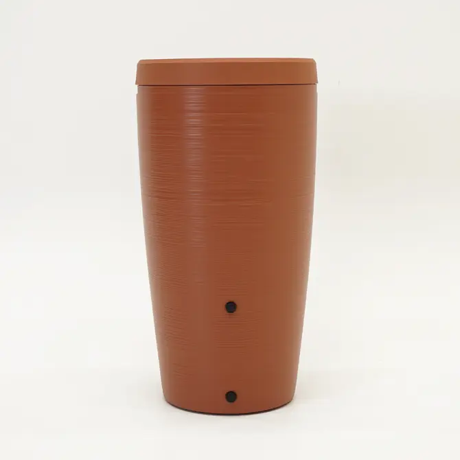 Vita Regenton Gobi terracotta 240L, incl. vulautomaat, kraan met Gardena koppeling en plantenbak - afbeelding 1