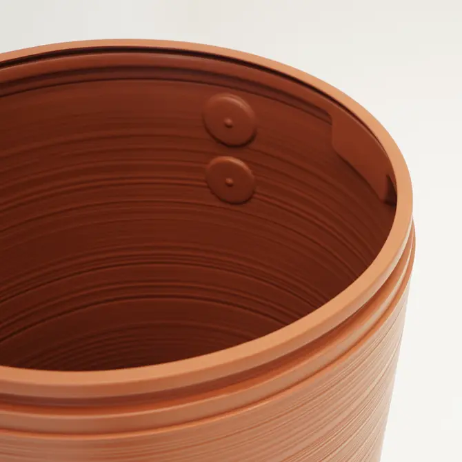 Vita Regenton Gobi terracotta 240L, incl. vulautomaat, kraan met Gardena koppeling en plantenbak - afbeelding 6
