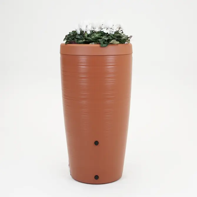 Vita Regenton Gobi terracotta 240L, incl. vulautomaat, kraan met Gardena koppeling en plantenbak - afbeelding 10