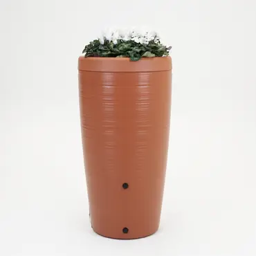 Vita Regenton Gobi terracotta 240L, incl. vulautomaat, kraan met Gardena koppeling en plantenbak - afbeelding 10