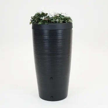 Vita Regenton Gobi zwart 240L, incl. vulautomaat, kraan met Gardena koppeling en plantenbak - afbeelding 2
