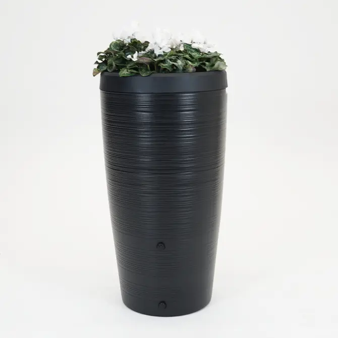 Vita Regenton Gobi zwart 240L + Kraan met Gardena koppeling + Plantenbak - afbeelding 2