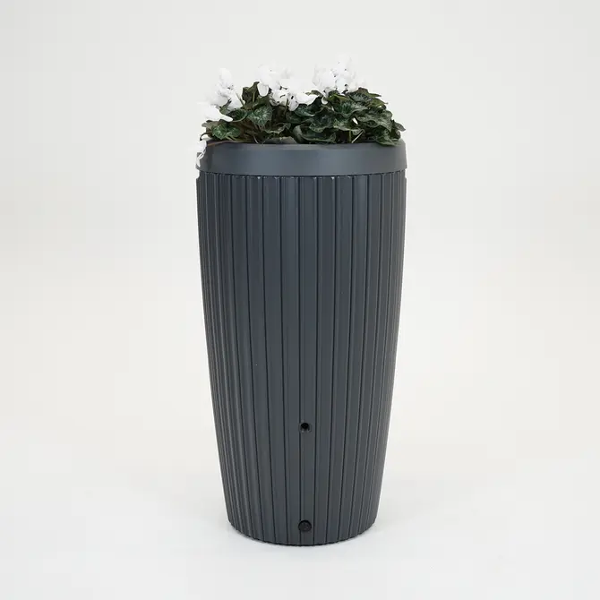 Vita Regenton Mika antraciet 240L + Kraan met Gardena koppeling + Plantenbak - afbeelding 2