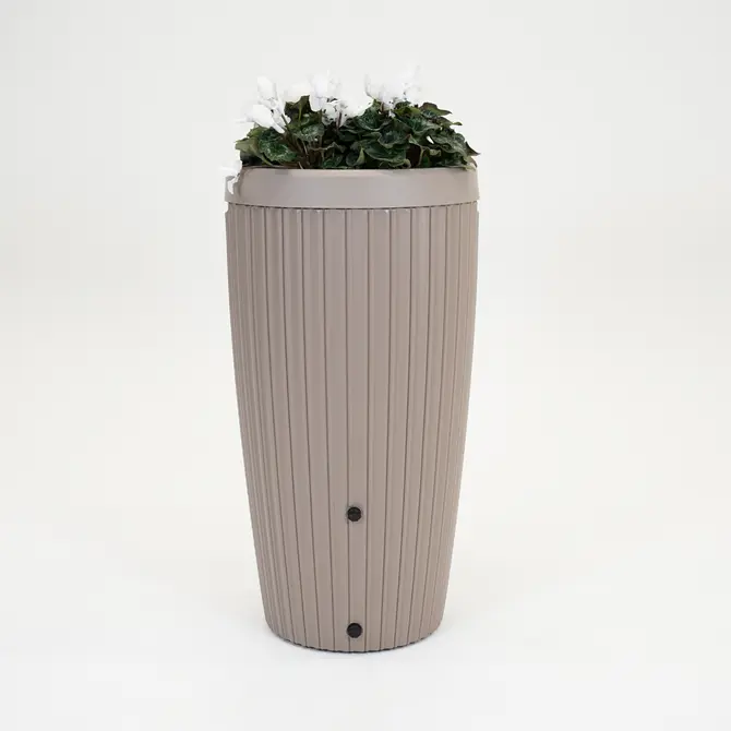 Vita Regenton Mika taupe 240L, incl. vulautomaat, kraan met Gardena koppeling en plantenbak - afbeelding 10