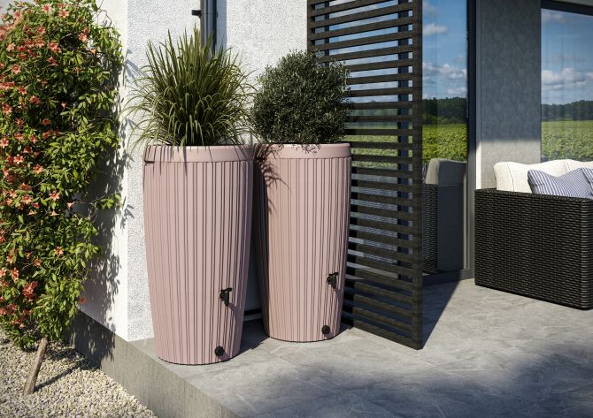 Vita Regenton Mika taupe 240L, incl. vulautomaat, kraan met Gardena koppeling en plantenbak - afbeelding 12