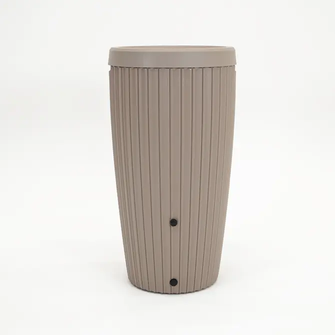 Vita Regenton Mika taupe 240L + Kraan met Gardena koppeling + Plantenbak - afbeelding 1