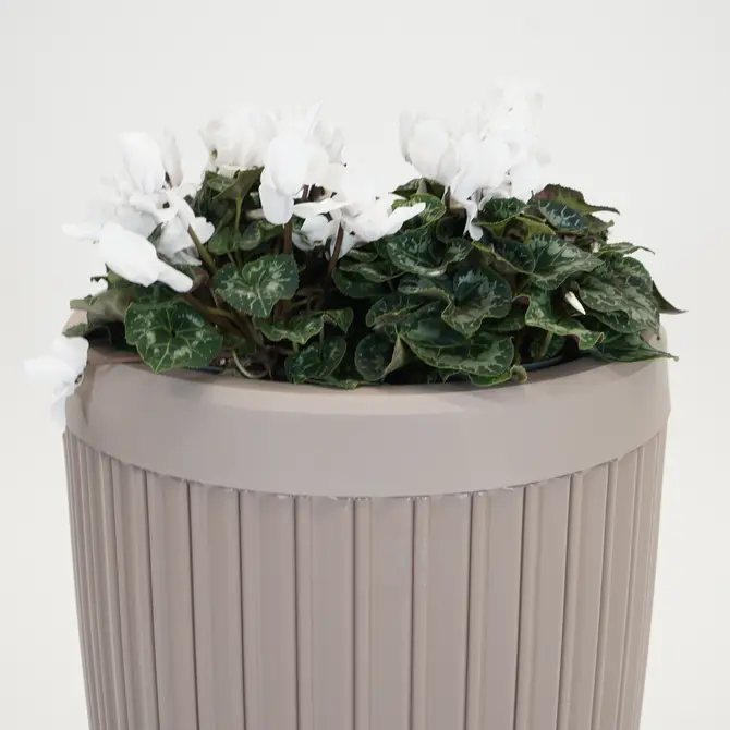 Vita Regenton Mika taupe 240L + Kraan met Gardena koppeling + Plantenbak - afbeelding 3