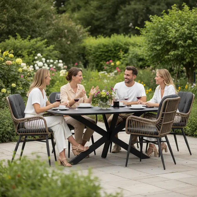 Vita Spider Naturel Dining Tuinstoel (excl. rugkussen) - afbeelding 7