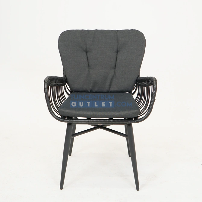 Spider Zwart Dining Tuinstoel Vita voor, Vita, tuincentrumoutlet.com