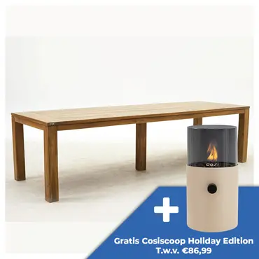 Vita tuintafel Colombo teak 300x100x76cm