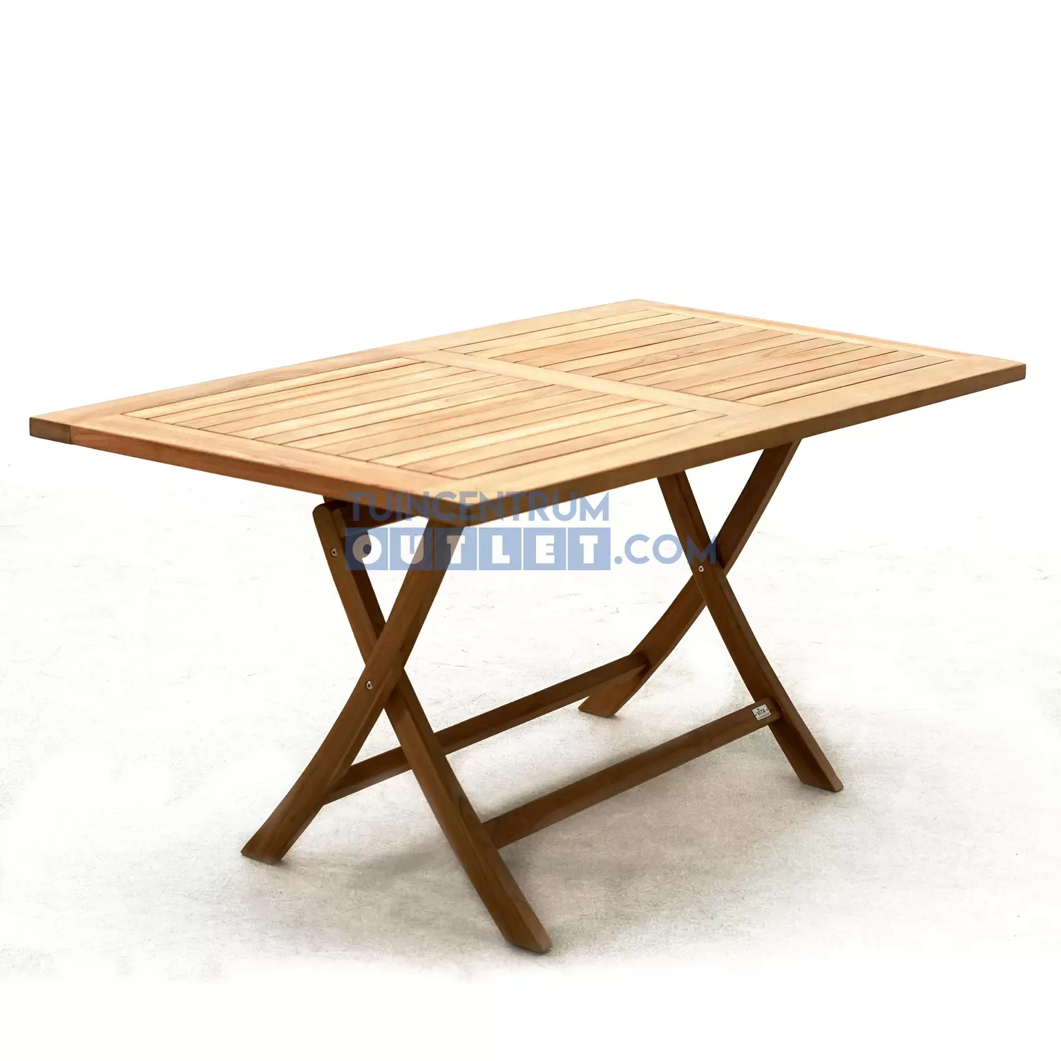 weerstand segment mosterd Vita tuintafel Milton teak 140x80 cm - Tuincentrum Outlet