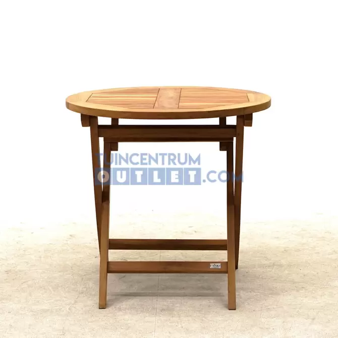 Vita tuintafel Milton teak rond Ø80H76 cm - afbeelding 2