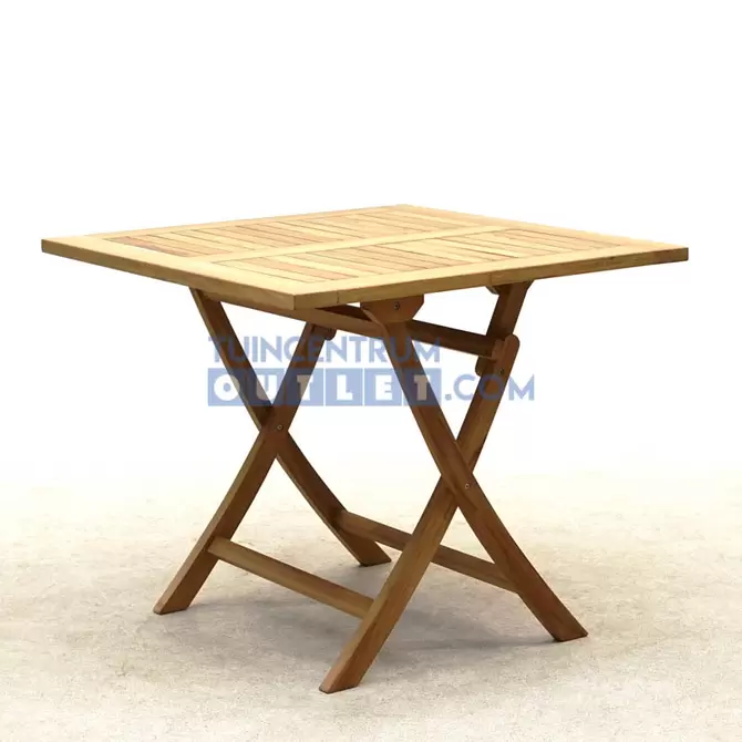 Tuintafel Milton teak vierkant - 90x90x76 cm - afbeelding 1