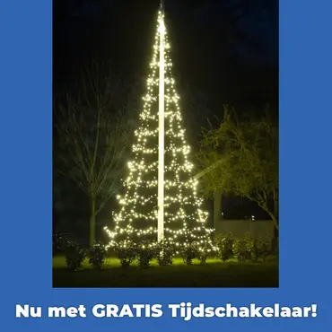 Vlaggenmast kerstboom 960 led Sparkling Collection - in verpakking - tuincentrumoutlet.com