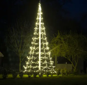 Vlaggenmast kerstboom 960 led - Sparkling Collection - tuincentrumoutlet.com