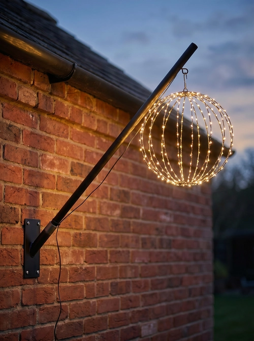 Vlaggenstokhouder aluminium zwart sfeer, Twinkle Pole, tuincentrumoutlet.com