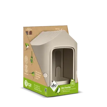 Voedersilo cosy 18cm beige verpakking, Elho, tuincentrumoutlet.com