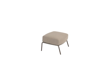 Capalbio footstool terre with cushion zijkant, 4 Seasons Outdoor, tuincentrumoutlet.com