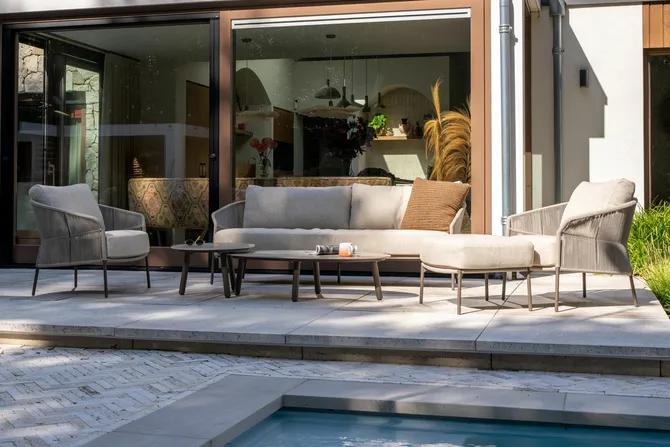 Voetenbank Florence Terre Taste 4SO Kussens Hocker Footstool Buiten Tuin 4 Seasons Outdoor - afbeelding 3