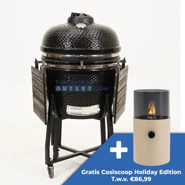 Volt! Grenade Grill 24" Zwart Keramische Kamado BBQ XL Barbecue