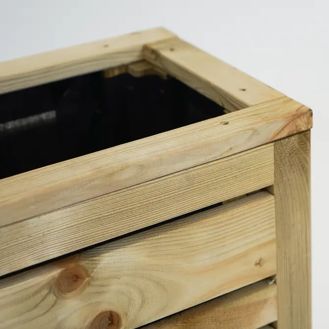 Vur bloembak flux 70x30x90 impg zijkant, Woodvision, tuincentrumoutlet.com