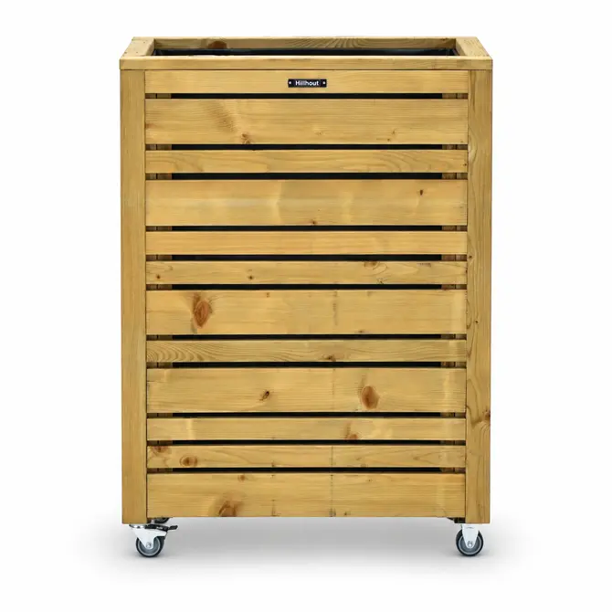 Vur bloembak flux 70x30x90 impg incl. wielen voorkant, woodvision, tuincentrumoutlet.com