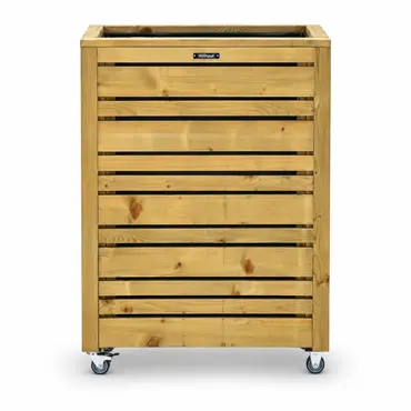 Vur bloembak flux 70x30x90 impg incl. wielen voorkant, woodvision, tuincentrumoutlet.com