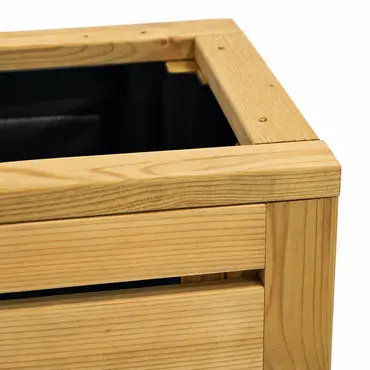 Vur bloembak flux 70x30x90 impg incl. wielen detail, woodvision, tuincentrumoutlet.com