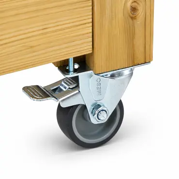 Vur bloembak flux 70x30x90 impg incl. wielen wiel rem, woodvision, tuincentrumoutlet.com