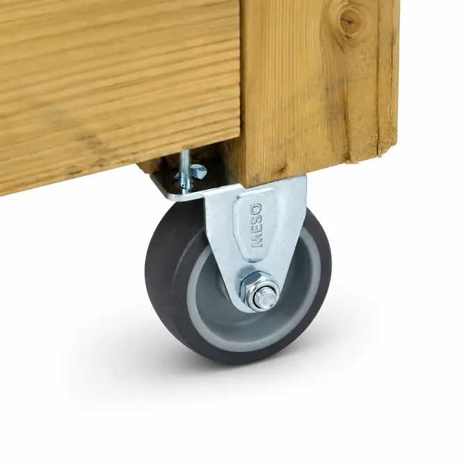 Vur bloembak flux 70x30x90 impg incl. wielen wiel, woodvision, tuincentrumoutlet.com