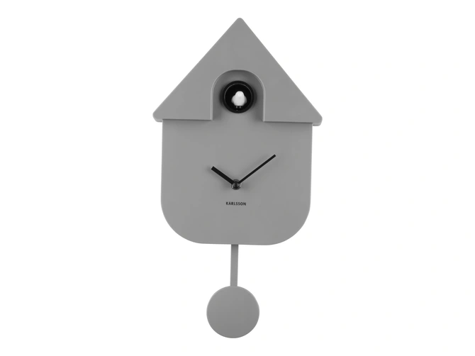 Wall clock Modern Cuckoo ABS mouse grey, present time, tuincentrumoutlet.com