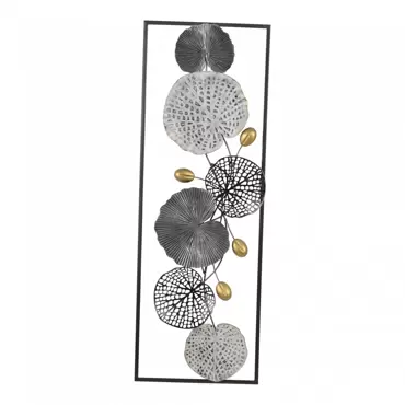 Wanddeco bloemen zwrt/grs l31b89cm www.tuincentrumoutlet.com