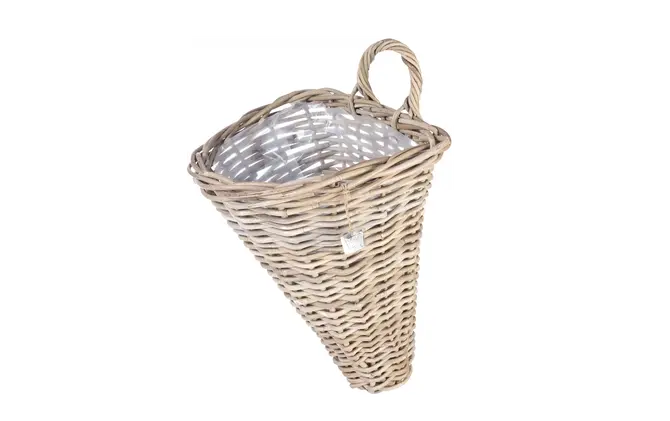 Wandhanger rotan 35x30x42cm grijs