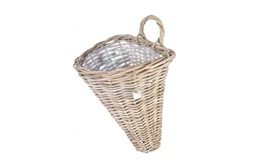 Wandhanger rotan 35x30x42cm grijs