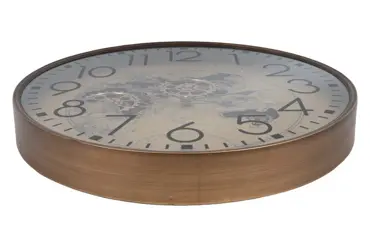 Wandklok radar world map d60cm goud - afbeelding 2