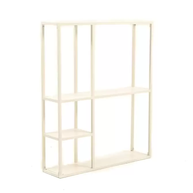 Wandrek staal wit 5 vaks - afbeelding 4