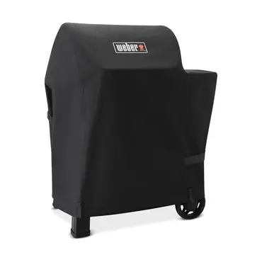 Weber Premium Barbecuehoes Searwood 600 Zwart Pellet BBQ Hoes Beschermhoes schuin, Weber, tuincentrumoutlet.com