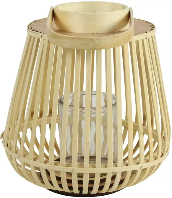 Windlicht Aira nat.mat L27B27H29CM naturel