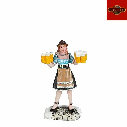 Woman brings beer l4b2.5h7cm, Luville Efteling, tuincentrumoutlet.com
