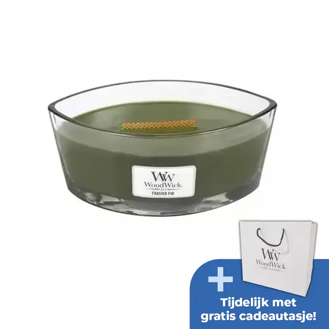 WoodWick Frasier Fir Ellipse Candle - afbeelding 1