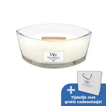 WoodWick Linen Ellipse Candle