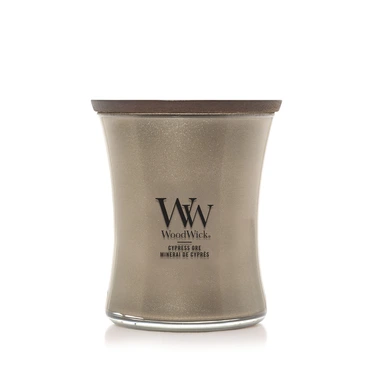 WW Cypress Ore Medium Candle - Warm Nickel, Woodwick, tuincentrumoutlet.com