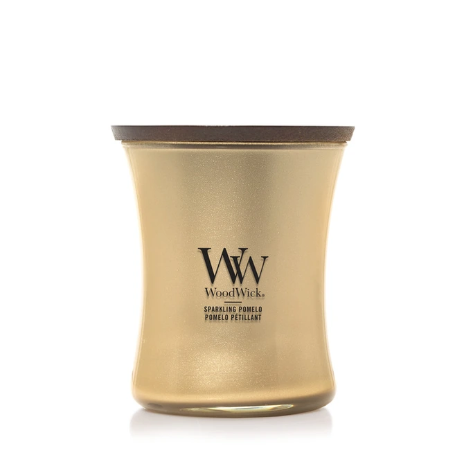 WW Sparkling Pomelo Medium Candle - Champagne, Woodwick, tuincentrumoutlet.com