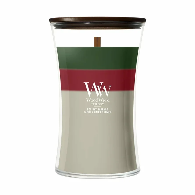 WW Trilogy Holiday Garland Large Candle, Woodwick, Tuincentrumoutlet.com