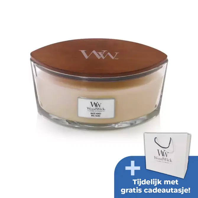 WW White Honey Ellipse Candle - afbeelding 1