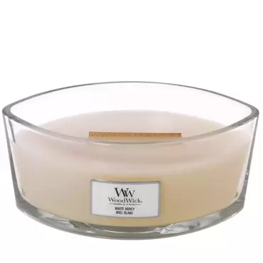 Woodwick White Honey Ellipse Candle www.tuincentrumoutlet.com